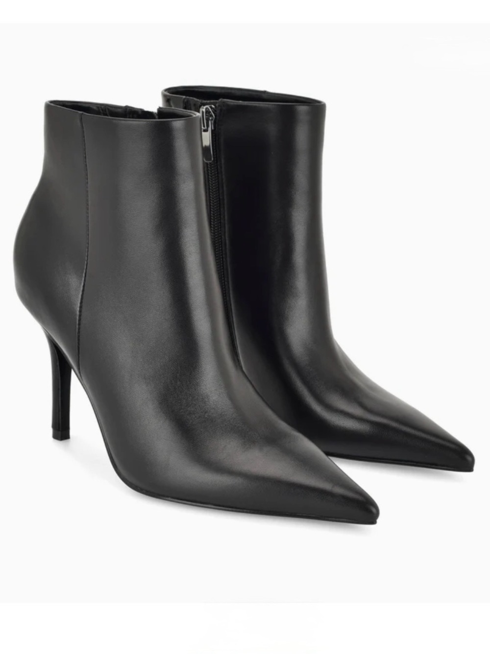 Nine West Galz Leather Ankle Boots in Black Leather